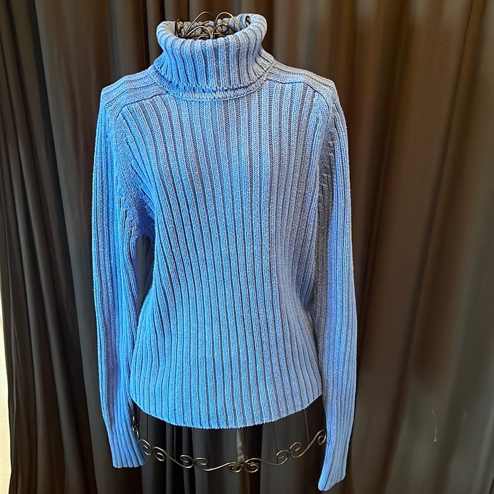 Hillard & Hanson royal blue ribbed turtleneck